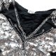 Srebrna Bluzka Jedwab SILK L XL Motyl Nietoperz Vintage