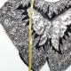 Srebrna Bluzka Jedwab SILK L XL Motyl Nietoperz Vintage