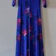 Vintage  70s maxi sukienka w kwiaty handmade boho cottagecore XS/S