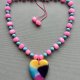Very Unique ❤ Pop-Art Necklace - Multi Colored Natural Quartz & Turquoise ❤ Magia natury