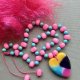 Very Unique ❤ Pop-Art Necklace - Multi Colored Natural Quartz & Turquoise ❤ Magia natury
