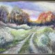 Droga do jesiennego lasu 42*30cm Original Akwarela A3