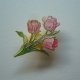 METALOWA EMALIOWANA PIN PRZYPINKA KWIATY TULIPANY