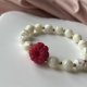 Bransoletka "Malina" z masy perłowej i gliny polimerowej handmade