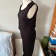 Czarna sukienka warstwowa midi dwuwarstwowa minimalistyczna 36 S Primark