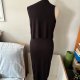 Czarna sukienka warstwowa midi dwuwarstwowa minimalistyczna 36 S Primark
