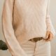Jasny pudrowy sweter S/M