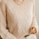Jasny pudrowy sweter S/M