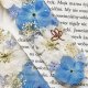 Mała Zakładka do książki z żywicy suszone kwiaty Bloomette