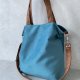 Torba hobo XXL - turkus, koniak