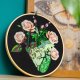 Rozkwit serca, haft w tamborku 20 cm