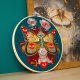 Madame Butterfly Kobieta Motyl green, haft w tamborku 20 cm