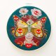 Madame Butterfly Kobieta Motyl green, haft w tamborku 20 cm
