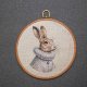 Sir Rabbit, haft w oprawie 20 cm