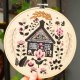 Sielska chata - haft w tamborku 20 cm