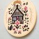 Sielska chata - haft w tamborku 20 cm