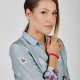 Srebrna bransoletka z jadeitem w klasycznym stylu a980