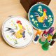 Kogut w stokrotkach - tło ecru, haft w tamborku 20 cm