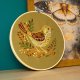 Ptaszek folk - haft w tamborku 20 cm
