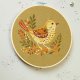 Ptaszek folk - haft w tamborku 20 cm