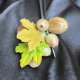 Broszka owocowa agrest 3d polimerowa glina handmade