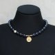 Pearls /navy blue/ perły naturalne vol. 8 /02.06.26/ - naszyjnik