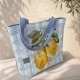 Pikowana duża torba shopper Cytryny No2
