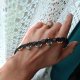 Dark boho choker z prehnitem