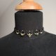 Dark boho choker z prehnitem