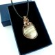 Krzemień pasiasty wisiorek wire wrapping