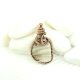 Krzemień pasiasty wisiorek wire wrapping