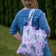 Torba na zakupy shopperka ekologiczna torba zakupowa na ramię bawełniana torba kwiaty