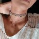 Choker z prehnitem i księżycem