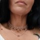 Choker z prehnitem i księżycem