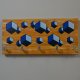 Ręcznie robiony drewniany wieszak na klucze z wzorem kostki 3D | Geometryczne wieszaki ścienne