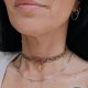 Jadeit malinowy choker