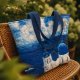 Pikowana duża torba shopper Santorini