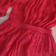 Vintage 198o spódnica midi bluzka komplet czerwony handmade