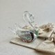 Vintage Murano Millefiori Glass Swan ❤ Szkło barwione w masie