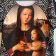 bluzka art print Madonna z Dzieciątkiem paisley gothic L SWAG