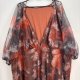 Transparentna sukienka maxi floral boho CURVE 8XL