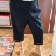 Czarne spodnie capri eleganckie haftowane cekiny letnie wygodne plus size Alfred Dunner Rozmiar 5XL / 50 / 22