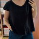 Czarna bluzka Avenue koronkowe wykończenie basic plus size Avenue Rozmiar 8XL / 56 / 28