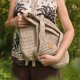 Torba shopper z plecionki typu wafel Beżowa