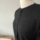 czarny kardigan z haftem Vintage sweter rozpinany basic