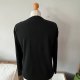 czarny kardigan z haftem Vintage sweter rozpinany basic
