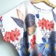 bluzka w kwiaty z jedwabiem plus size