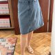 Jeansowa spódnica do kolan o prostym kroju Plus Size 4XL 5XL 6XL Covington