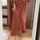 sukienka maxi z falbanami w grochy Plus Size7XL 8XL LC Lauren Conrad