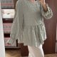 Bluzka Ala muślinowa Plus Size 4XL 5XL oversize szałwiowa
